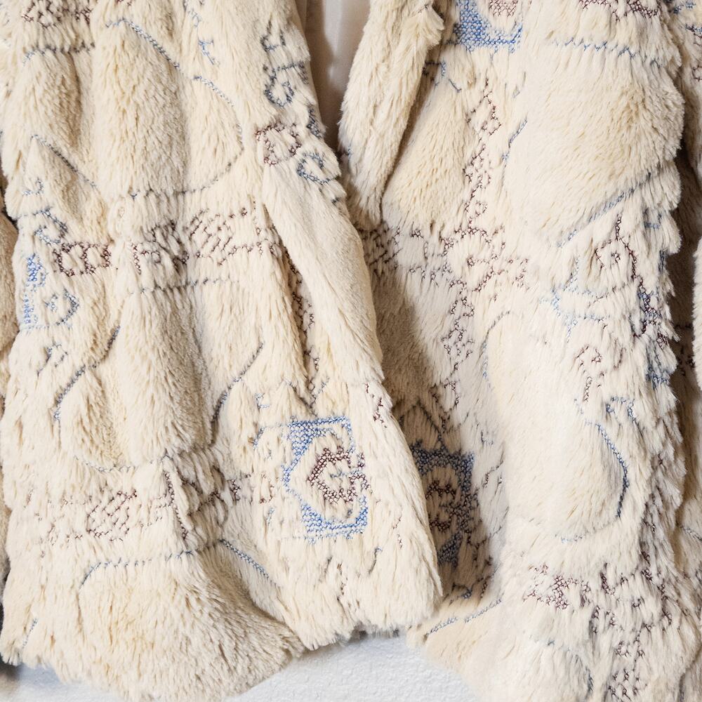 Paparazzi Textured Cardigan Jacket Cream XL Boho Romantic Cottagecore - Picture 4 of 8